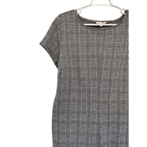 Maurices Womens Plaid Short-Sleeve Midi Dress W/Tie Back XXL Black/White - Picture 2 of 6